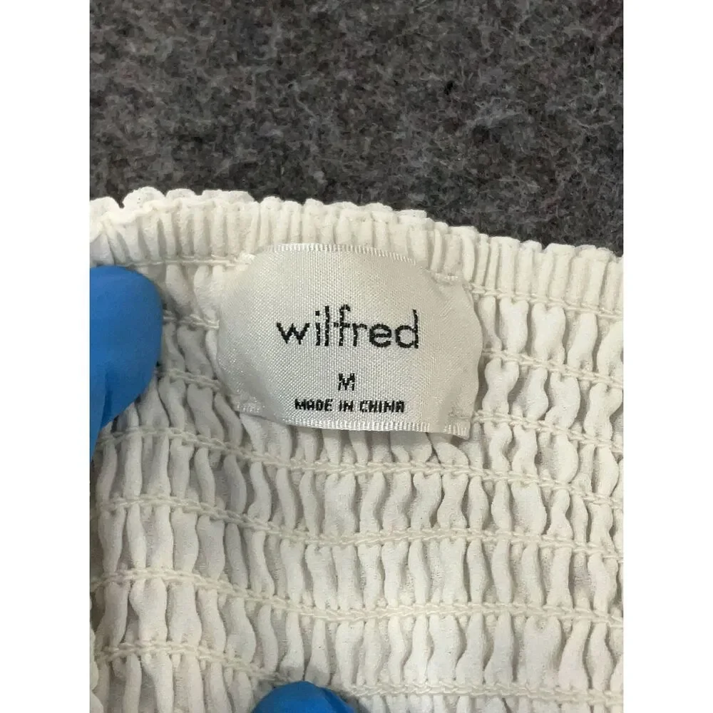 Aritzia Wilfred Saga Blouse in Light Birch EUC
